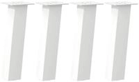 vidaXL Tischbein Couchtischbeine 4 Stk. Wei&szlig; 30 cm Stahl