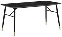 Wohnling Esstisch WL6.962 Esszimmertisch 180 cm Marmor Optik Schwarz Gro&szlig;