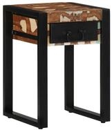 vidaXL Beistelltisch Beistelltisch Mehrfarbig 35x35x50 cm Altholz Massiv (1-St)