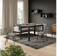 Vicco Esstisch Granny, Eiche rustikal/Anthrazit, 120 x 70 cm ausziehbar (1-St)
