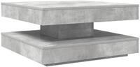 vidaXL Couchtisch Couchtisch 360-Grad Drehbar Betongrau 70x70x34,5 cm (1-St)
