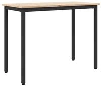 vidaXL Bartisch, Tisch Natur 100 x 50 x 77 cm Ingenieure Holz und Stahl