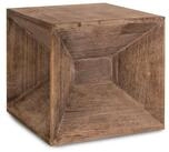 Homestyle4u Nachttisch Hocker Holz W&uuml;rfel Nachttisch Braun f&uuml;r Pflanzen...