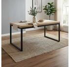Homestyle4u Esstisch 160x90 Esszimmertisch Holztisch K&uuml;chentisch Eiche Schwarz