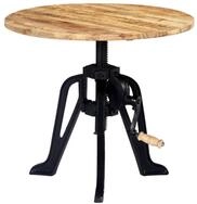 vidaXL Beistelltisch Beistelltisch 60&times;(46-63) cm Massivholz und Gusseisen...