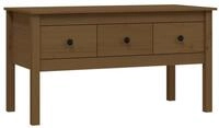vidaXL Couchtisch Couchtisch Honigbraun 102x49x55 cm Massivholz Kiefer (1-St)