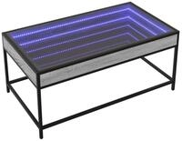 vidaXL Couchtisch Couchtisch mit Infinity-LED Grau Sonoma 90x50x41 cm (1-St)