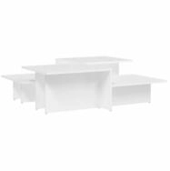 vidaXL Couchtisch NA Couchtische 2 Stk Wei&szlig; Spanplatte