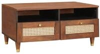 vidaXL Couchtisch Couchtisch mit Schubladen 80 x 54 x 40 cm Massivholz (1-St)