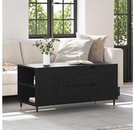 vidaXL Couchtisch, Couchtisch Schwarz Eichen-Optik 102 x 44,5 x 50 cm