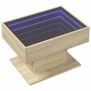 vidaXL Couchtisch LED-Couchtisch Sonoma Eiche 70x50x45 cm Holzwerkstoff (1-St)