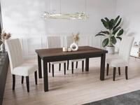 WFL GROUP Esstisch Gemini ausziehbar rechteckig modern mit schwarzen Holzbeinen...