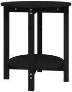 vidaXL Couchtisch Couchtisch Schwarz &Oslash; 55x60 cm Massivholz Kiefer (1-St)