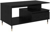 vidaXL Couchtisch Couchtisch Schwarz Eichen-Optik 90 x 49 x 45 cm Holzwerkstoff