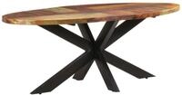 vidaXL Esstisch Esstisch Oval 200x100x75 cm Altholz Massiv (1-St)
