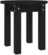 vidaXL Couchtisch Couchtisch Schwarz &Oslash; 35x35 cm Massivholz Kiefer (1-St)