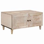 vidaXL Couchtisch Couchtisch Wei&szlig; 80 x 54 x 40 cm Holzwerkstoff (1-St)