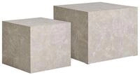 House Nordic Couchtisch Prague Couchtisch Set von 2 Marmor Dekor.
