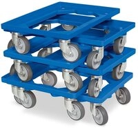 BRB-Lagertechnik Transportroller 6x Transportroller f&uuml;r Kisten 600x400 mm,...
