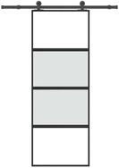vidaXL Haust&uuml;r Schiebet&uuml;r mit Beschlag 76x205 cm Hartglas & Aluminium (1-St)