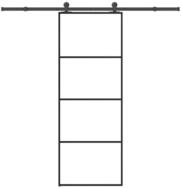 vidaXL Haust&uuml;r Schiebet&uuml;r mit Beschlag 76x205 cm ESG-Glas & Aluminium (1-St)