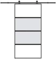 vidaXL Haust&uuml;r Schiebet&uuml;r mit Beschlag 102,5x205 cm Hartglas & Aluminium...