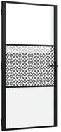 vidaXL Haust&uuml;r Glast&uuml;r Schwarz 102,5 x 3,5 x 201,5 cm Aluminium (1-St)