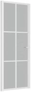 vidaXL Haust&uuml;r Innent&uuml;r 76x201,5 cm Wei&szlig; Mattglas und Aluminium (1-St)