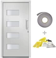 vidaXL Haust&uuml;r Haust&uuml;r Aluminium und PVC Wei&szlig; 110x210 cm (1-St)
