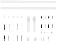 vidaXL Zimmert&uuml;r 200 cm Schiebet&uuml;rbeschlag 183 cm Stahl Wei&szlig; inkl Schienen...