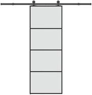 vidaXL Haust&uuml;r Schiebet&uuml;r mit Beschlag 76x205 cm ESG-Glas & Aluminium (1-St)