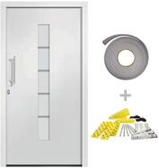 vidaXL Haust&uuml;r Haust&uuml;r Aluminium und PVC Wei&szlig; 100x200 cm (1-St)