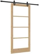 vidaXL Haust&uuml;r Schiebet&uuml;r ORKDAL Nat&uuml;rlich und Schwarz 93 x 202 cm (1-St)