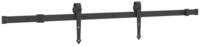 vidaXL Dr&uuml;ckergarnitur Schiebet&uuml;rbeschlag-Set 152,5 cm Stahl Schwarz, 1-tlg.