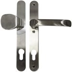 Alpertec T&uuml;rbeschlag Alpertec Schmalrahmengarnitur Oval Dr&uuml;cker/Knopf