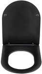 WENKO WC-Sitz Modell Galati, Toilettensitz aus Duroplast, ultraflach, D-Form, mit