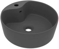 vidaXL Waschbecken NA Waschbecken Badezimmer Aufsatzwaschbecken mit &Uuml;berlauf Matt