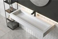 Bernstein Waschtisch PB2079 120cm Wei&szlig; matt, Wandwaschbecken 120cm Mineralguss