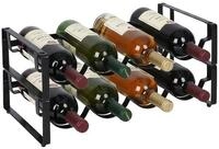 relaxdays Weinregal Metall stapelbar, 2er Pack
