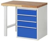 RAU Werkbank Rau Werkbank Modell 7510 mit 4 Schubladen BxTxH 1000x700x840mm