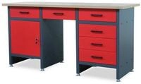 Jan Nowak Werkbank Werkstatttisch 170 cm FRANK 6 Schubladen Schrank laminierte