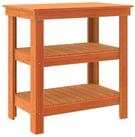 vidaXL Werkbank Werkbank Wachsbraun 78,5 x 50 x 80 cm Massives Kiefernholz,...