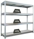 PROREGAL&reg; Schwerlastregal Robustes Steckregal Lastenregal DINO mit 4 stabilen