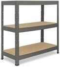 shelfplaza Schwerlastregal PROFI, 90x30x50cm grau, 3 B&ouml;den, Werkstattregal oder