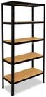 shelfplaza Schwerlastregal BLACK, 200x50x60cm schwarz, 5 B&ouml;den, Wohnraumregal...