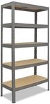 shelfplaza Schwerlastregal PROFI, 180x120x50cm grau, 5 B&ouml;den, Werkstattregal...