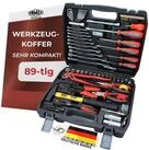 FAMEX Werkzeugset 144-50 Werkzeugkoffer best&uuml;ckt, (Werkzeugkasten, 89-tlg.,