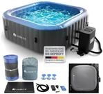 Juskys Whirlpool SpaLuxe, Aufblasbar, (1-tlg), 130 Sprudeld&uuml;sen, Inkl. Pumpe und