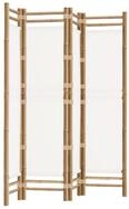 vidaXL Paravent 160 x 180 cm 4-tlg Paravent Faltbar 160 cm Bambus und Canvas