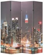 vidaXL Raumteiler Raumteiler klappbar 160 x 170 cm New York bei Nacht, 1-tlg.
